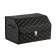 Organizer COFR in trunk, C2R HT087, 48 × 30 × 30 cm, eco -leather, black, beige line