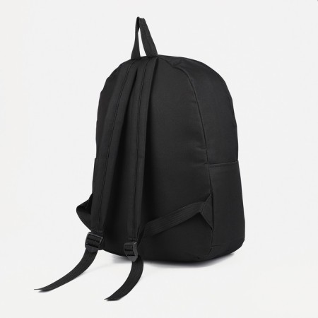 Youth backpack on lightning from textiles, external pocket, black color-1