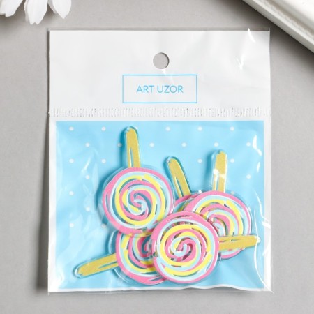Decor for the creativity of acrylic "Children's drawing. Landier transparent" 4x2.5 cm-2