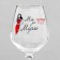 Glass for the wine "My heart for Merlo" 350 ml