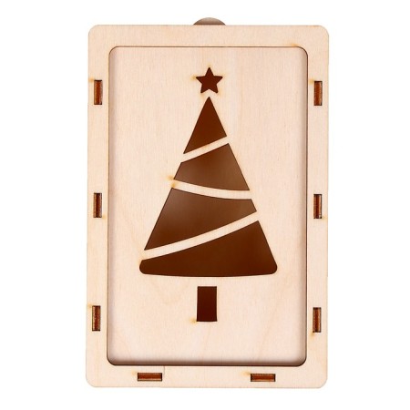 The workpiece for creativity "Casket with a drawer. Christmas tree "