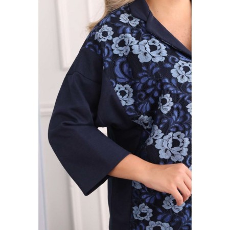 Female jacket, size 52, blue color-16