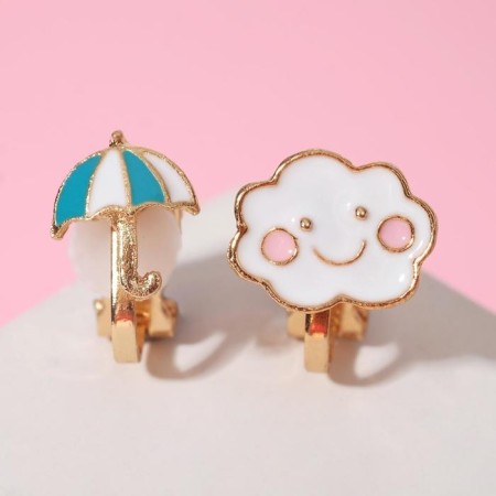 Clips children's “chosen” umbrella and cloud, colored in gold