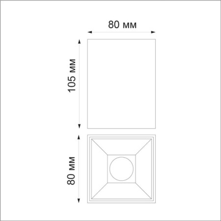 RECTE lamp, 10W LED 4000K, 720LM, white color, IP20-1