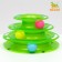 Game complex "Piggon" for cats with 3 balls, 24.5 x 24.5 x 13 cm, green