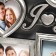 Photo frame plastic in 8 photos 12x12, 10x15 cm "I love you" silver 43x43 cm