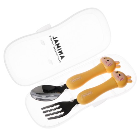 A set of children's cutlery in the “Tigers” case, fork, spoon-8