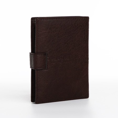 Male purse on Magnet, 3 in 1, for bills, auto documents and passports, brown color-1