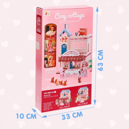 House for dolls "Puppet House" with a doll and accessories-6