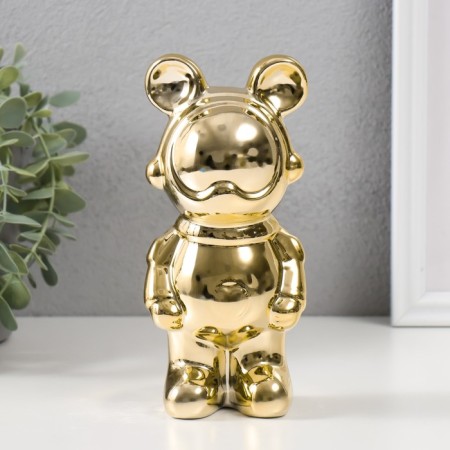 Souvenir ceramics "Mishka-cosmonaut" gold 8x6x18 cm