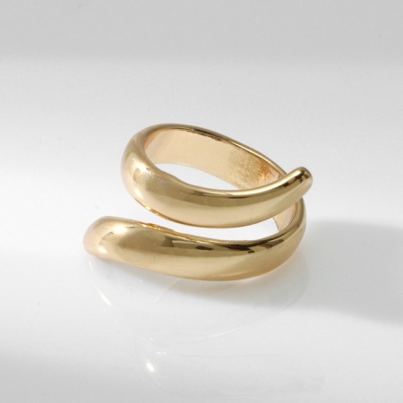 Ring Metal "Trend" curl, color gold, size 18