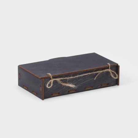 Storage box - Dilan's checkda, 17.3 × 8.8 × 4.4 cm, dark color-3