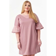Women's dress, size 52, pink color