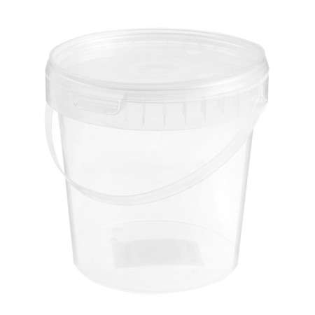 The capacity is polymer, 1.2 l, transparent, with a lid, 1 pcs