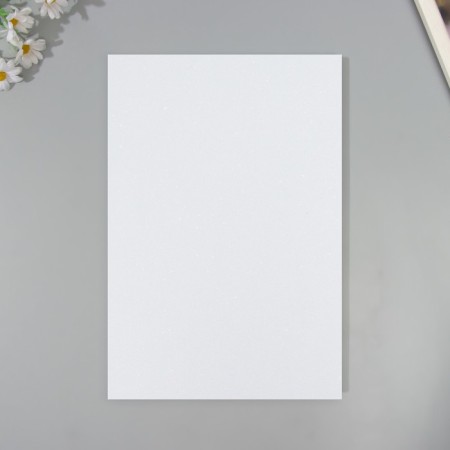A set of glitter foamiran (5 sheets) 2 mm, 20x30 cm, white-3