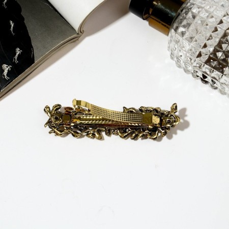 Hair hairpin "Openland branches" 2.3x8.5 cm, gold-1