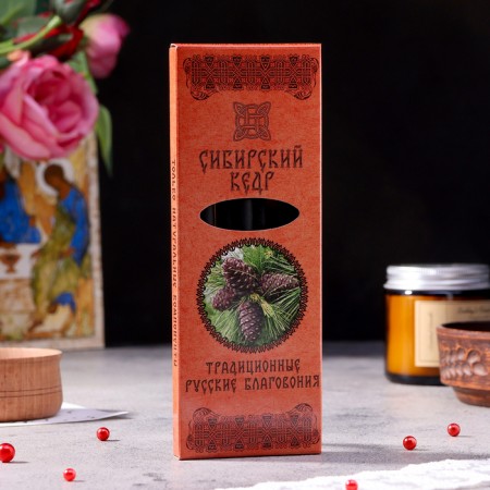 A set of traditional Russian incense "Siberian cedar", 7pcs + stand-3