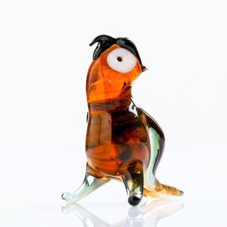 Figure made of glass "Owl" 6x4.5x3cm brown, mix-5