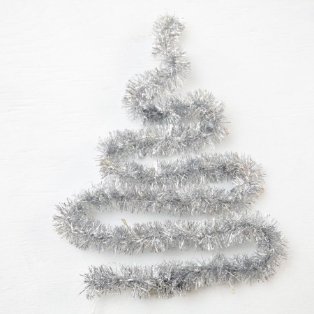 Girland "Mishura" 1 m Rosa, IP 20, silver thread, 22 LED, 8 layers, D = 3 cm, glow white, CR2032X2-1