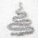 Girland "Mishura" 1 m Rosa, IP 20, silver thread, 22 LED, 8 layers, D = 3 cm, glow white, CR2032X2
