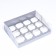 Confectionery folding box for 12 cupcakes 31x 23.5 x 10, silver