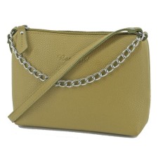 Women's bag B2822-02140, green color, genuine leather, 20x7x15 cm