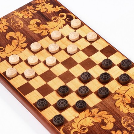 Wooden backgammon large, with “beer” checkers, board game, 60 x 60 cm-2