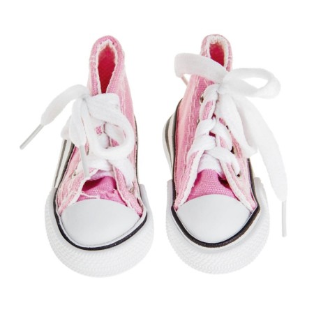 Doll sneakers, sole length 7.5 cm, pink color-1