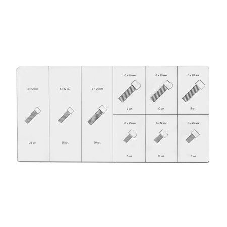Set of bolts under the hexagon tundra Krep, 106 items-3