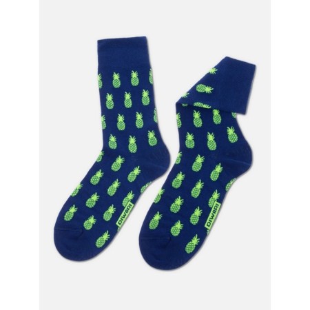 Men's cotton socks Diwari happy "pineapple", size 29, color blue-1