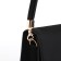 Female bag on one shoulder, on a zipper, black color