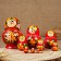 Matryoshka "cutie", red, 10 puppet, suite