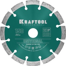 Diamond disk Kraftool 36680-150, 10 x 2.4 mm, d = 22.2 mm, 150 mm