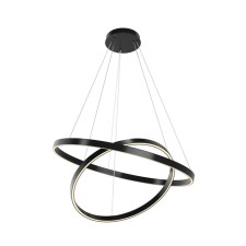 Suspension lamp Maytoni Mod058PL-L74BK, LED, 83 W, 800x800x1340 mm, 2000 lm, black