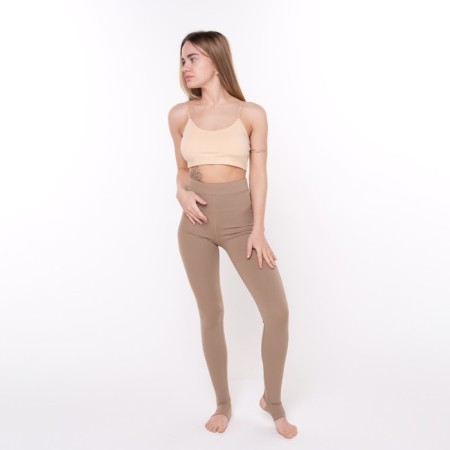 Female leggings, coffee color, size 44 (s)-1