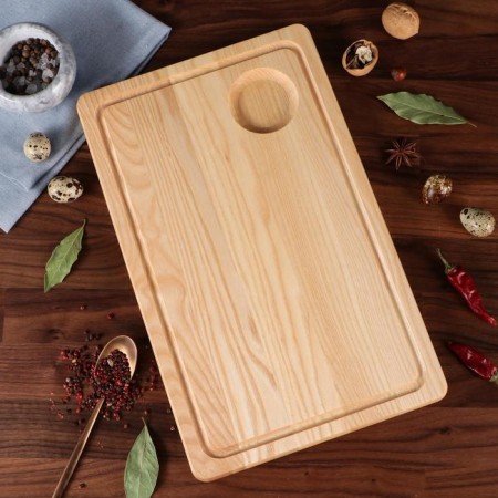 Groot board "rectangular", for serving and serving, 40x25 cm, array of ash