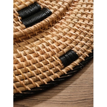Decorative wicker rattan "Pattern 4", 50x50x5 cm-3