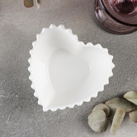 Porcelain magistro “heart”, 260 ml, d = 11.5, white color-1