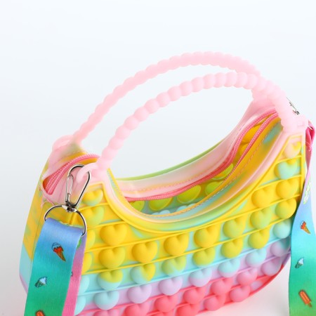 Bag's bag with lightning, pink/lilac/raspberry color-2