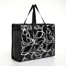 Household bag without fastening, black color