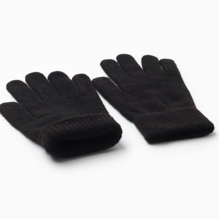 Female gloves, black color, size 7-8-2