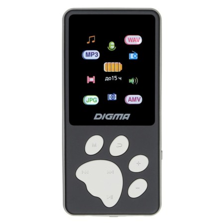 Player Hi-Fi Flash Digma S4 8GB black/gray/1.8 "/fm/microSDHC-7