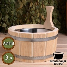 The gang is made of linden, 3 l, stainless insert, 