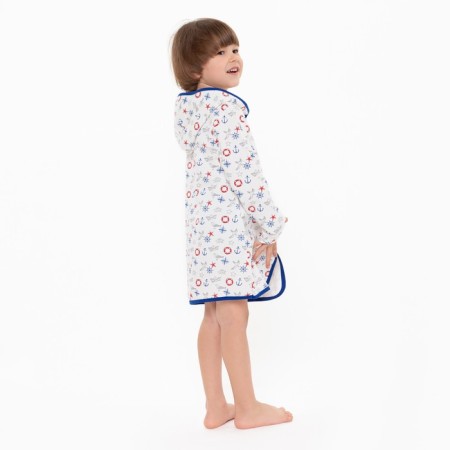 A robe for the boy was anchored, white, height 116 cm-2