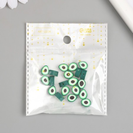 Beads for PVC "Half Avocado" set of 20 pcs 1x1x1 cm-3