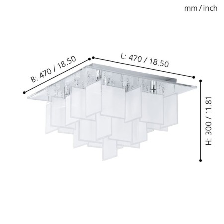 Condirada 8x18W Conduct, chrome 47x47x30 cm-2