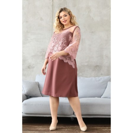 Women's dress, size 52, pink color-10