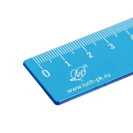 Ruler 15 cm, transparent, tinted, mix-1