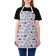 Apron kitchen with a photographic priorter "Black and white hearts", adjustable, size OS