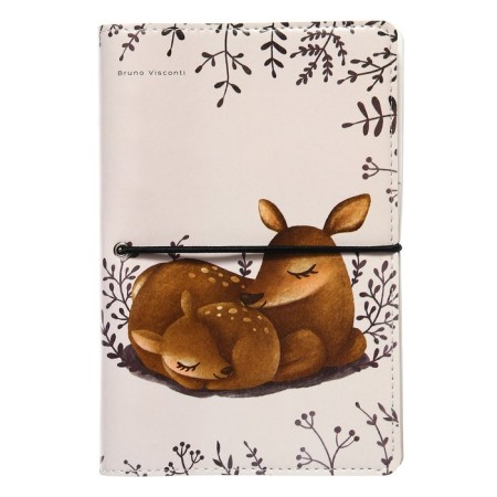 Note book A5, 160 sheets on the Daily Journal rings, Cover artificial leather, an illustration block 80 g/m2, mix-4